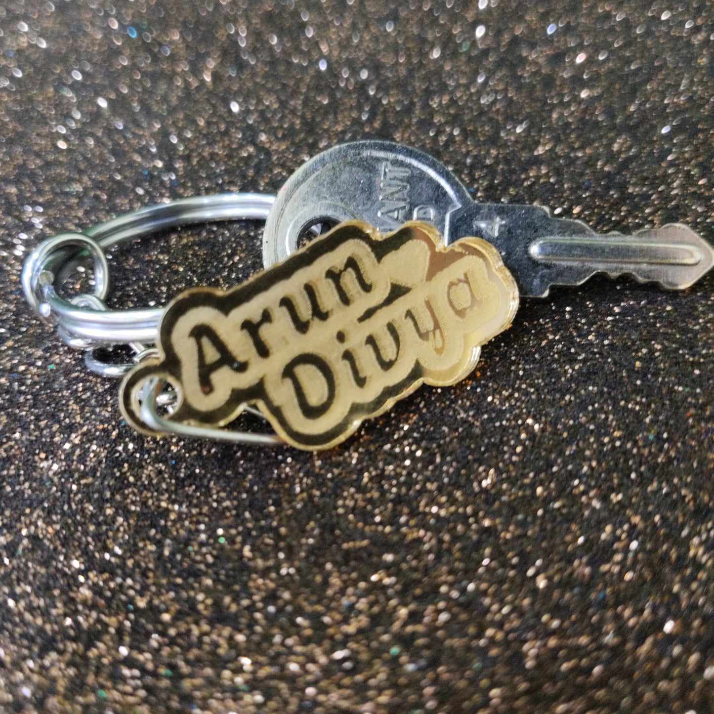ACRYLIC DOUBLE NAME + HEART