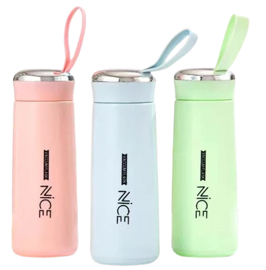 Nice Premium Glass & Plastic Water Bottle